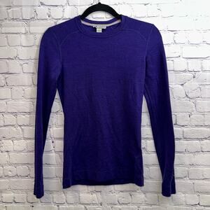 Smartwool Thermal Merino Wool Long Sleeve Base Layer Purple Women's Small